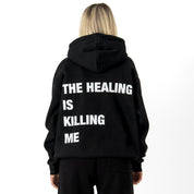 OVERSIZED LUX "THE HEALING" HOODIE - BLACK