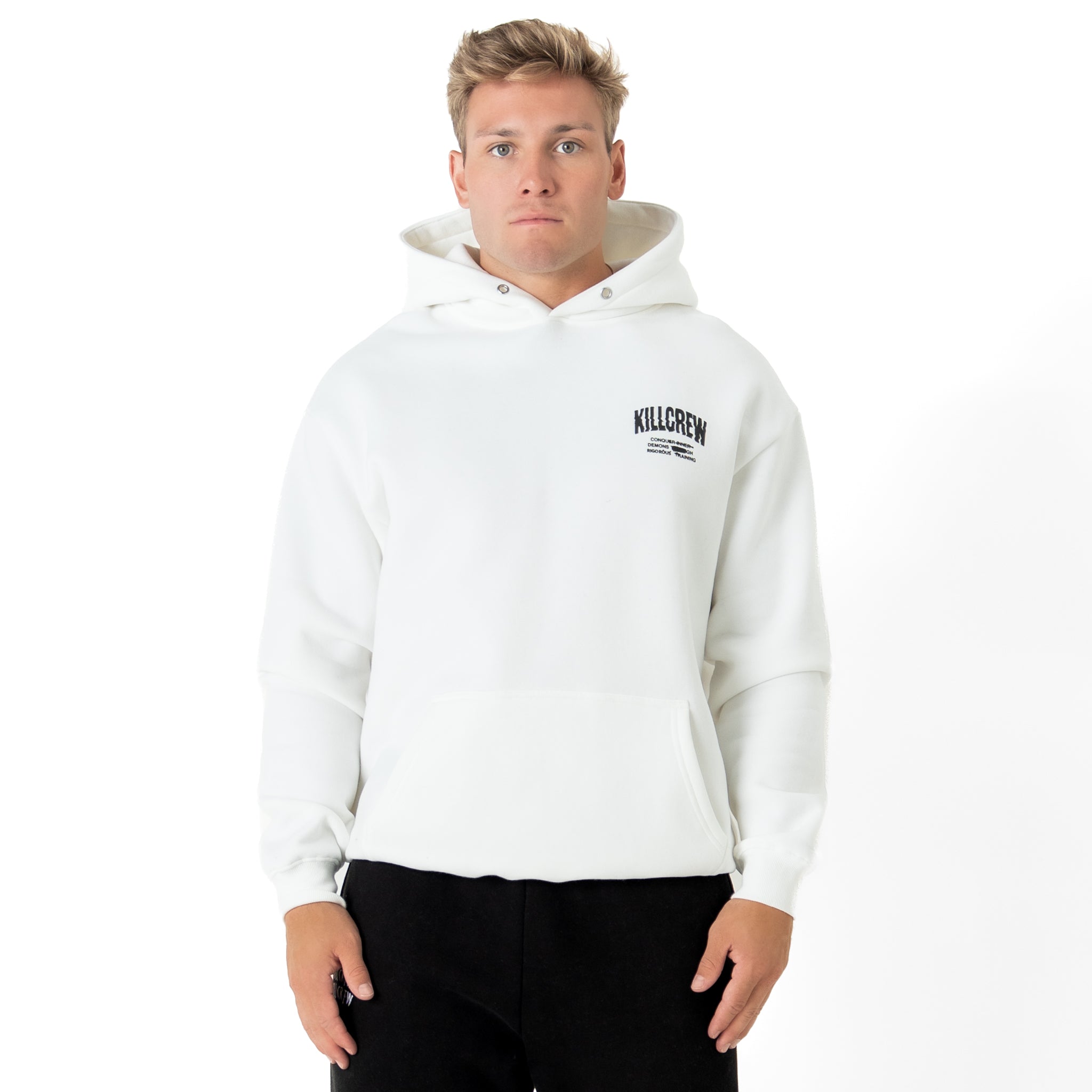 OVERSIZED LUX "THE PAIN" HOODIE - WHITE