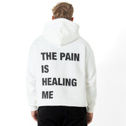 OVERSIZED LUX "THE PAIN" HOODIE - WHITE