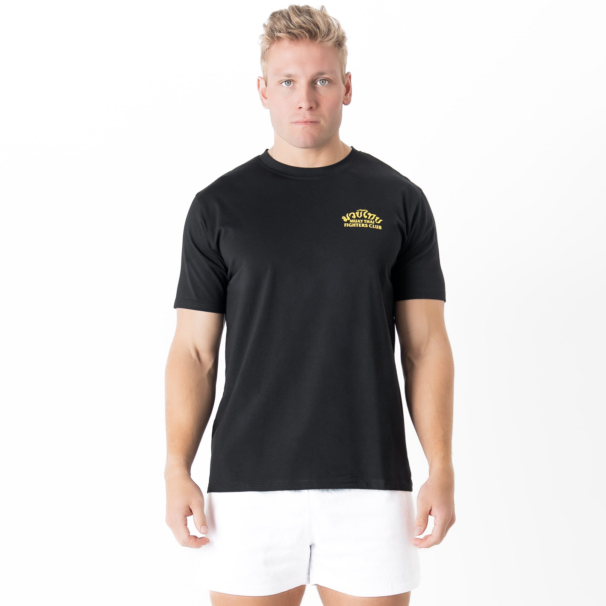 MUAY THAI TWIN TIGER T-SHIRT - BLACK