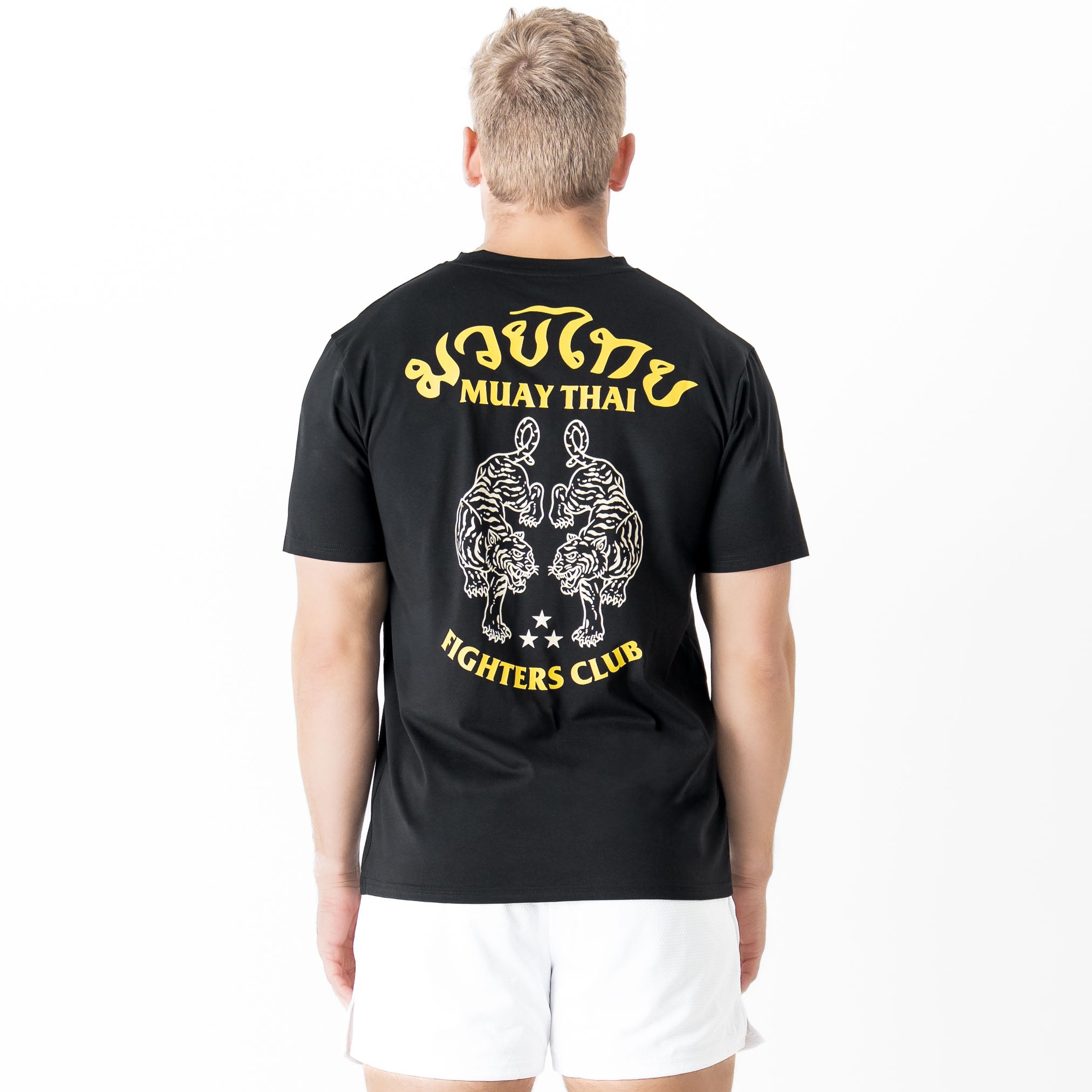 MUAY THAI TWIN TIGER T-SHIRT - BLACK
