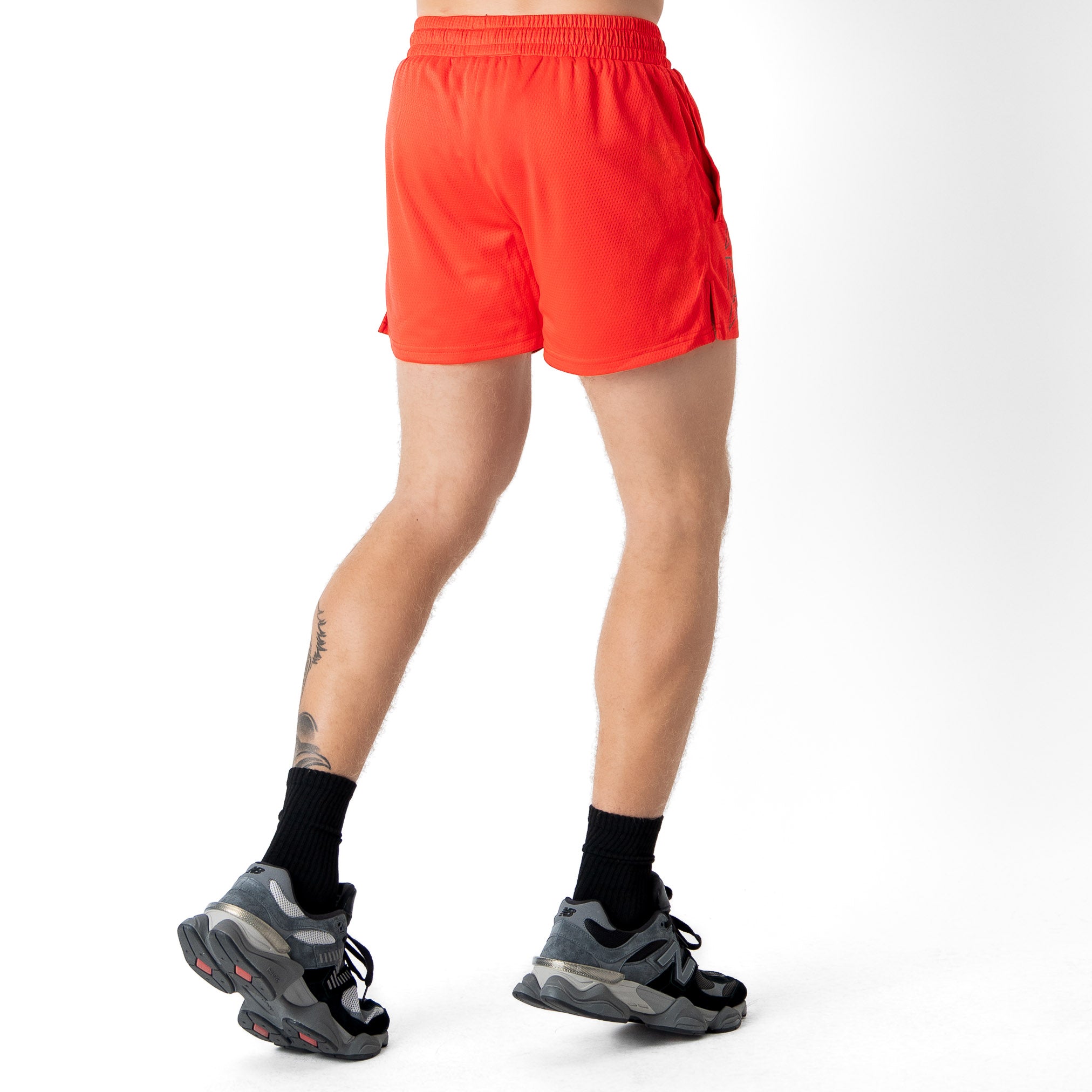 MUAY THAI SHORTS (MID THIGH CUT) v1 -  RED