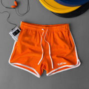 VINTAGE COTTON SHORTS (MID THIGH CUT) - ORANGE