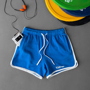 VINTAGE COTTON SHORTS (MID THIGH CUT) - BLUE