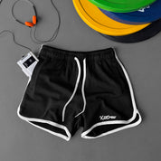 VINTAGE COTTON SHORTS (MID THIGH CUT) - BLACK