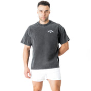 RELAXED FIT LUX "VINTAGE BOXING" T-SHIRT - BLACK