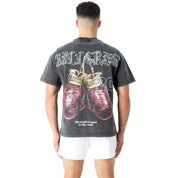 RELAXED FIT LUX "VINTAGE BOXING" T-SHIRT - BLACK
