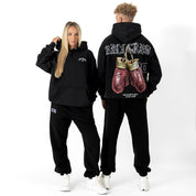 OVERSIZED LUX "VINTAGE BOXING" HOODIE - BLACK
