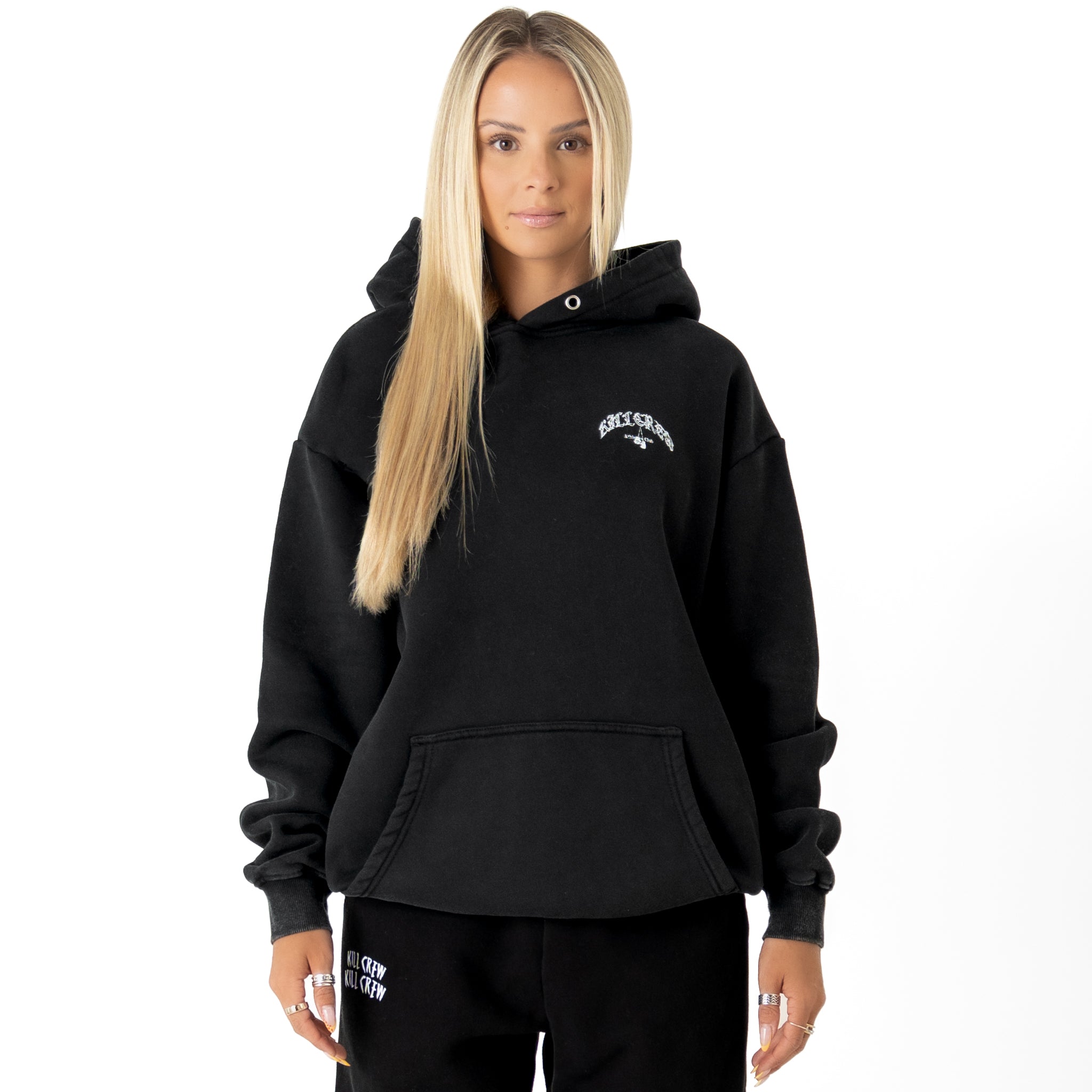 OVERSIZED LUX "VINTAGE BOXING" HOODIE - BLACK