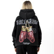 OVERSIZED LUX "VINTAGE BOXING" HOODIE - BLACK