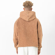 OVERSIZED LUX "WEIGHTS LIFT US UP" HOODIE - BROWN