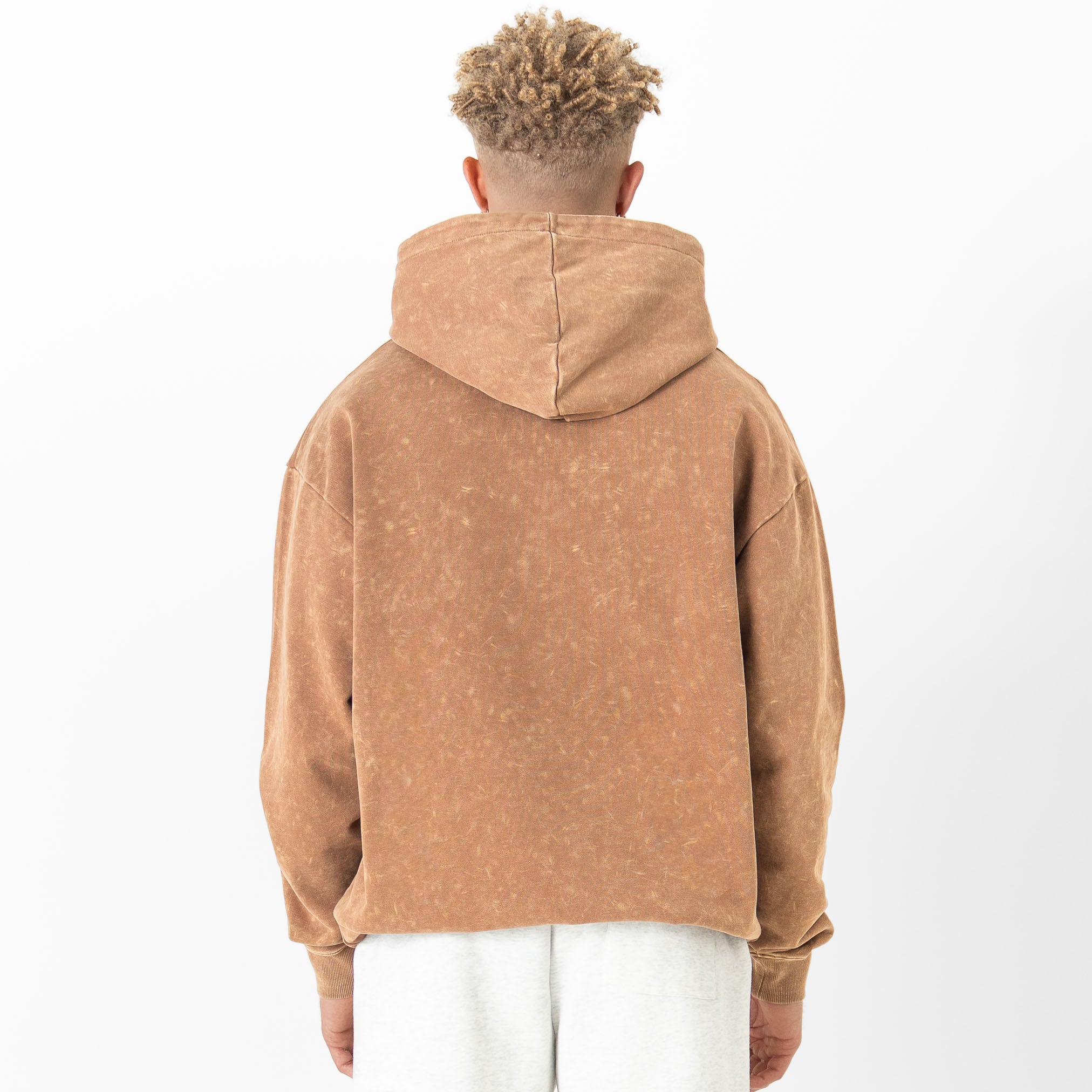 OVERSIZED LUX "WEIGHTS LIFT US UP" HOODIE - BROWN