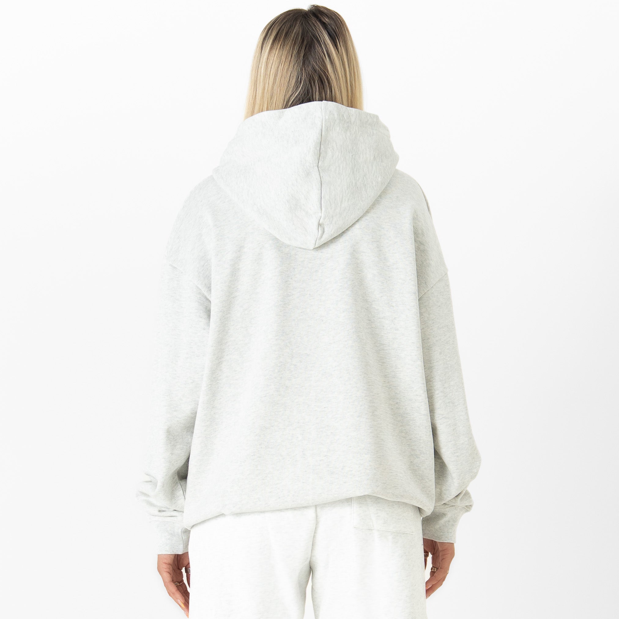 OVERSIZED LUX "WEIGHTS LIFT US UP" HOODIE - GREY