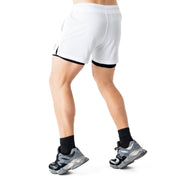 TRAINING SHORT WITH LINER - WHITE