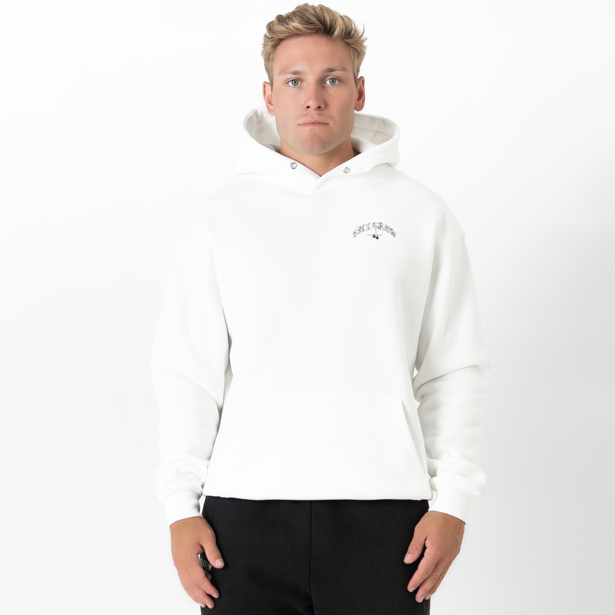 OVERSIZED LUX "VINTAGE BOXING" HOODIE - WHITE