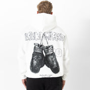 OVERSIZED LUX "VINTAGE BOXING" HOODIE - WHITE