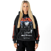 OVERSIZED LUX WORLD DOMINATION HOODIE - BLACK