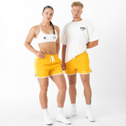 VINTAGE COTTON SHORTS (MID THIGH CUT) - YELLOW