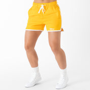 VINTAGE COTTON SHORTS (MID THIGH CUT) - YELLOW