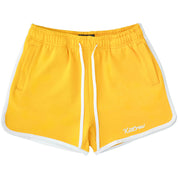 VINTAGE COTTON SHORTS (MID THIGH CUT) - YELLOW