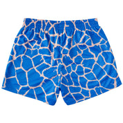 MUAY THAI SHORTS (MID THIGH CUT) - BLUE GIRAFFE