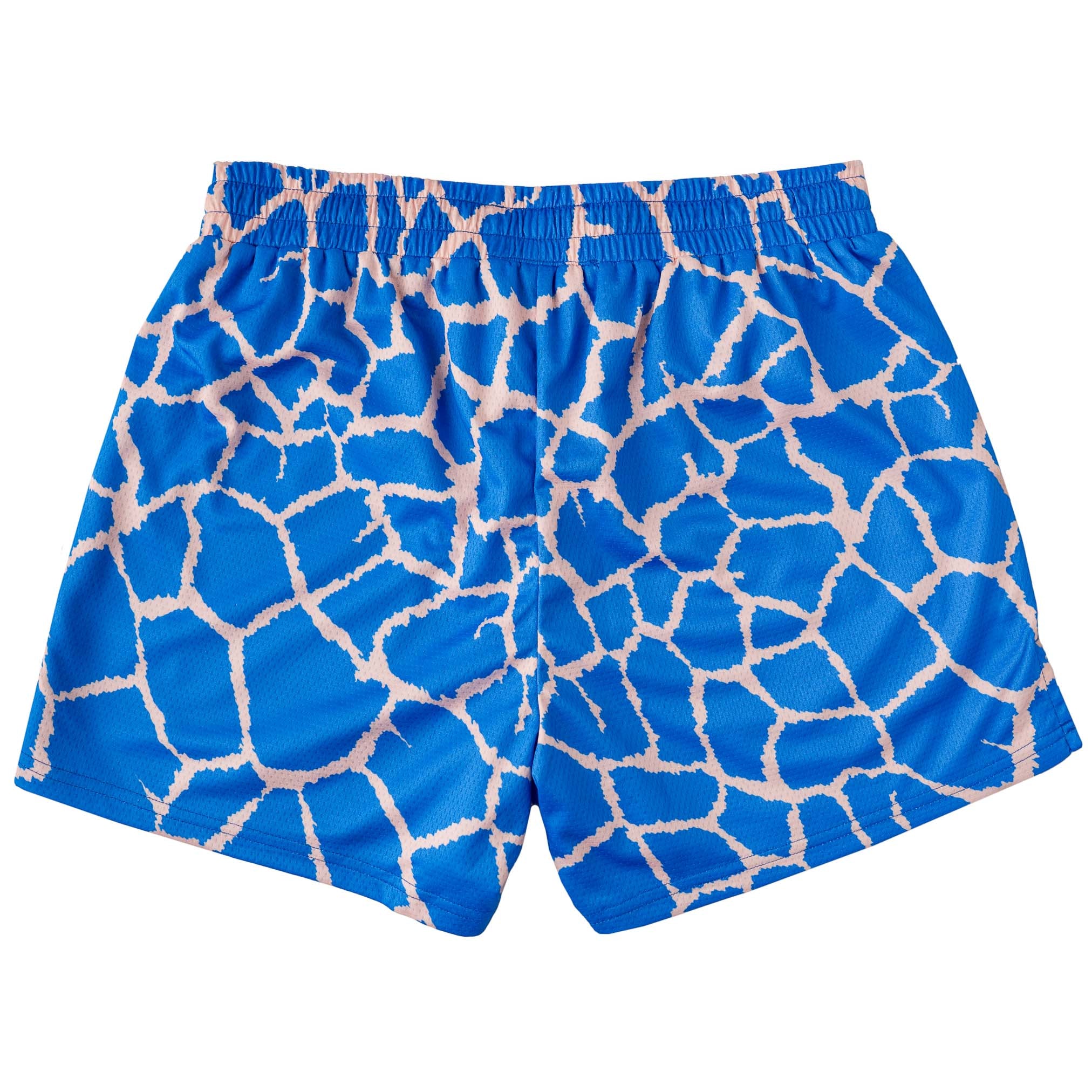 MUAY THAI SHORTS (MID THIGH CUT) - BLUE GIRAFFE