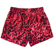 MUAY THAI SHORTS (MID THIGH CUT) - PINK LEOPARD