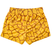 MUAY THAI SHORTS (MID THIGH CUT) - YELLOW GIRAFFE