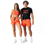 MUAY THAI SHORTS (MID THIGH CUT) - RED GIRAFFE