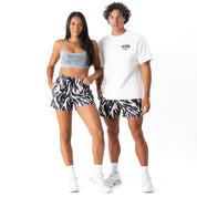 MUAY THAI SHORTS (MID THIGH CUT) - ZEBRA V2