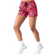 MUAY THAI SHORTS (MID THIGH CUT) - PINK LEOPARD