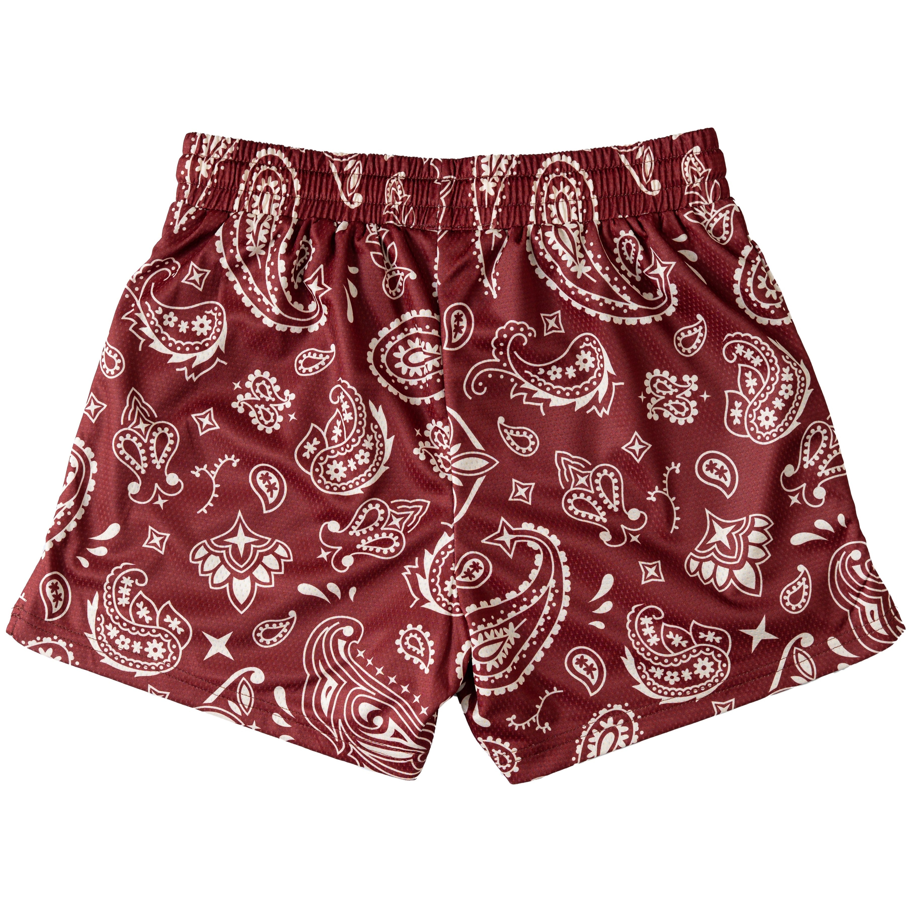 MUAY THAI SHORTS (MID THIGH CUT) BANDANA - RED / CREAM – Kill Crew
