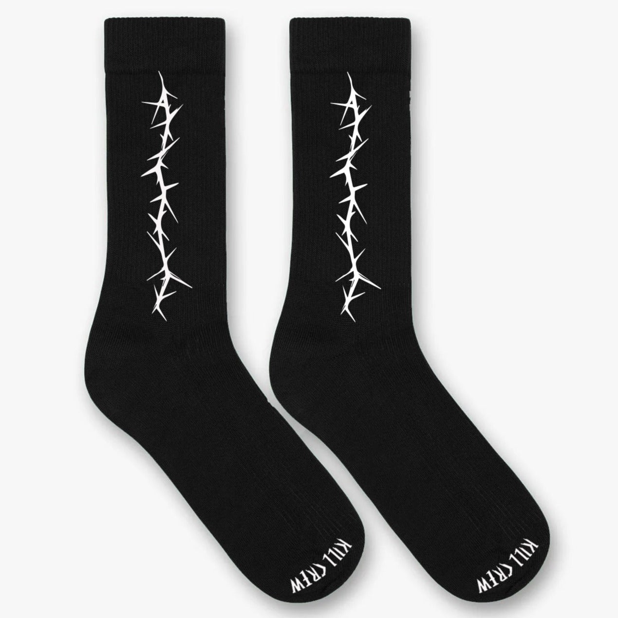 BARBWIRE HIGH SOCKS - BLACK