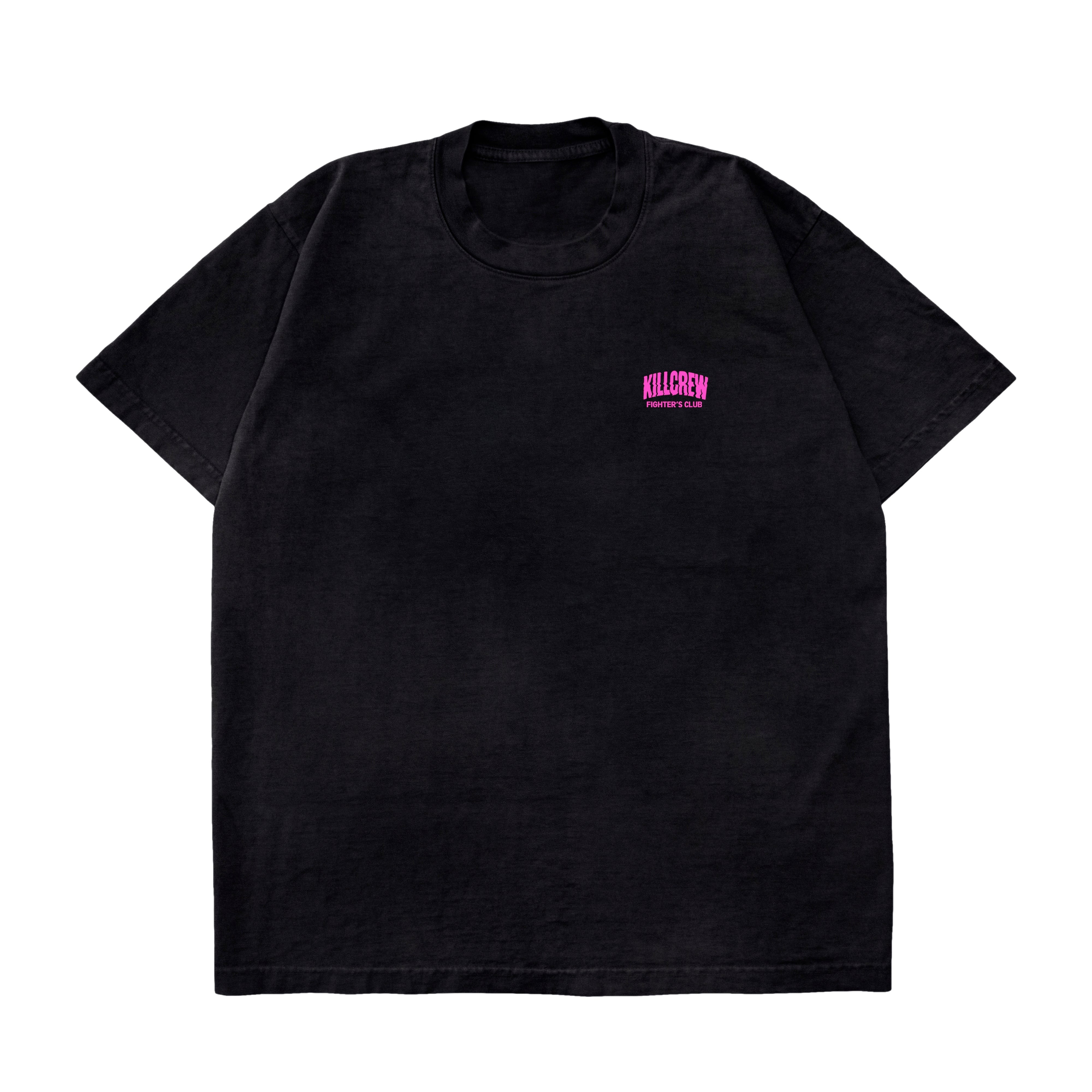 OVERSIZED RIGOROUS TRAINING T-SHIRT - BLACK / PINK