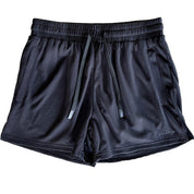 SIMPLE MUAY THAI SHORTS (MID THIGH CUT) - BLACKOUT