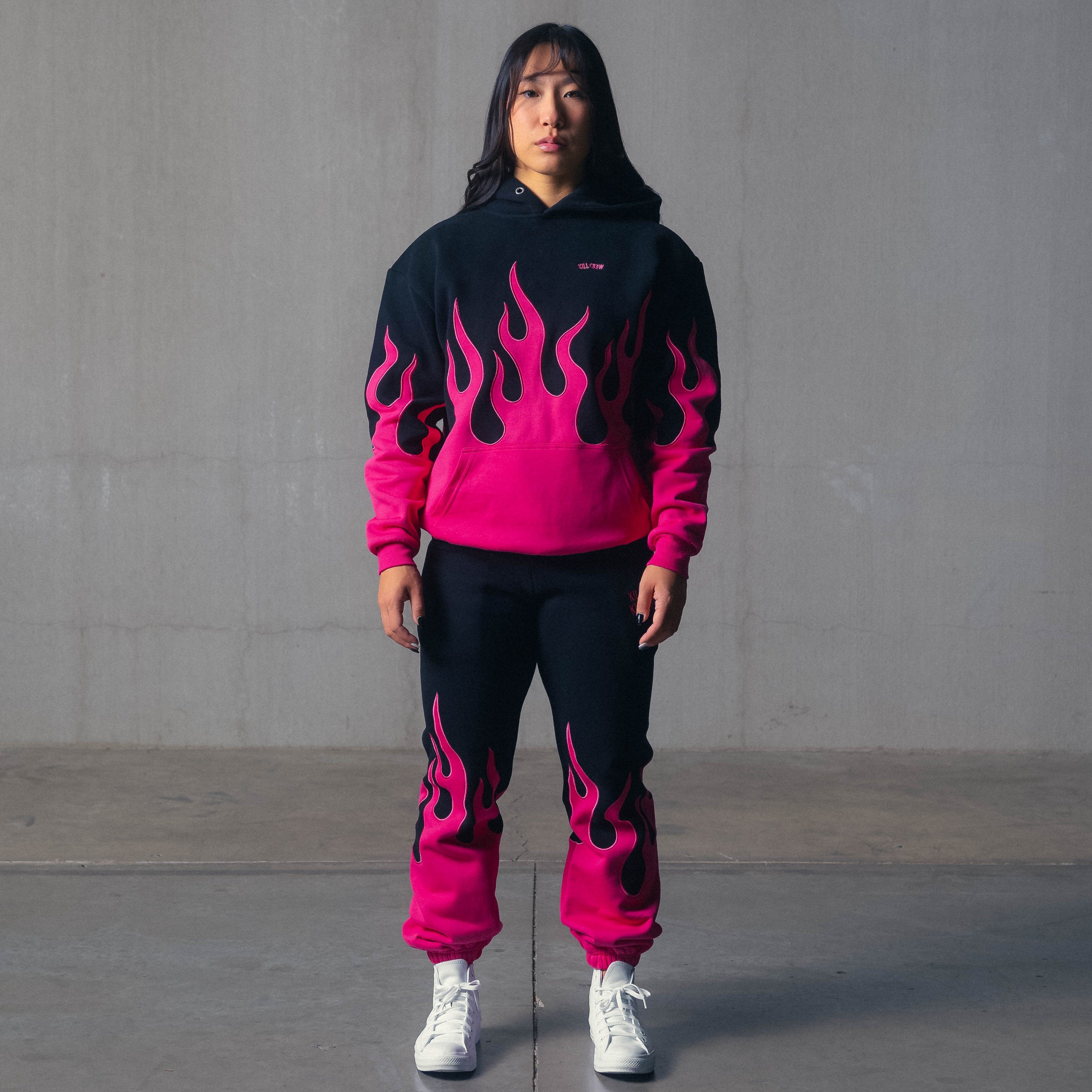 PREMIUM HEATER SWEATS - BLACK / WHITE – Kill Crew