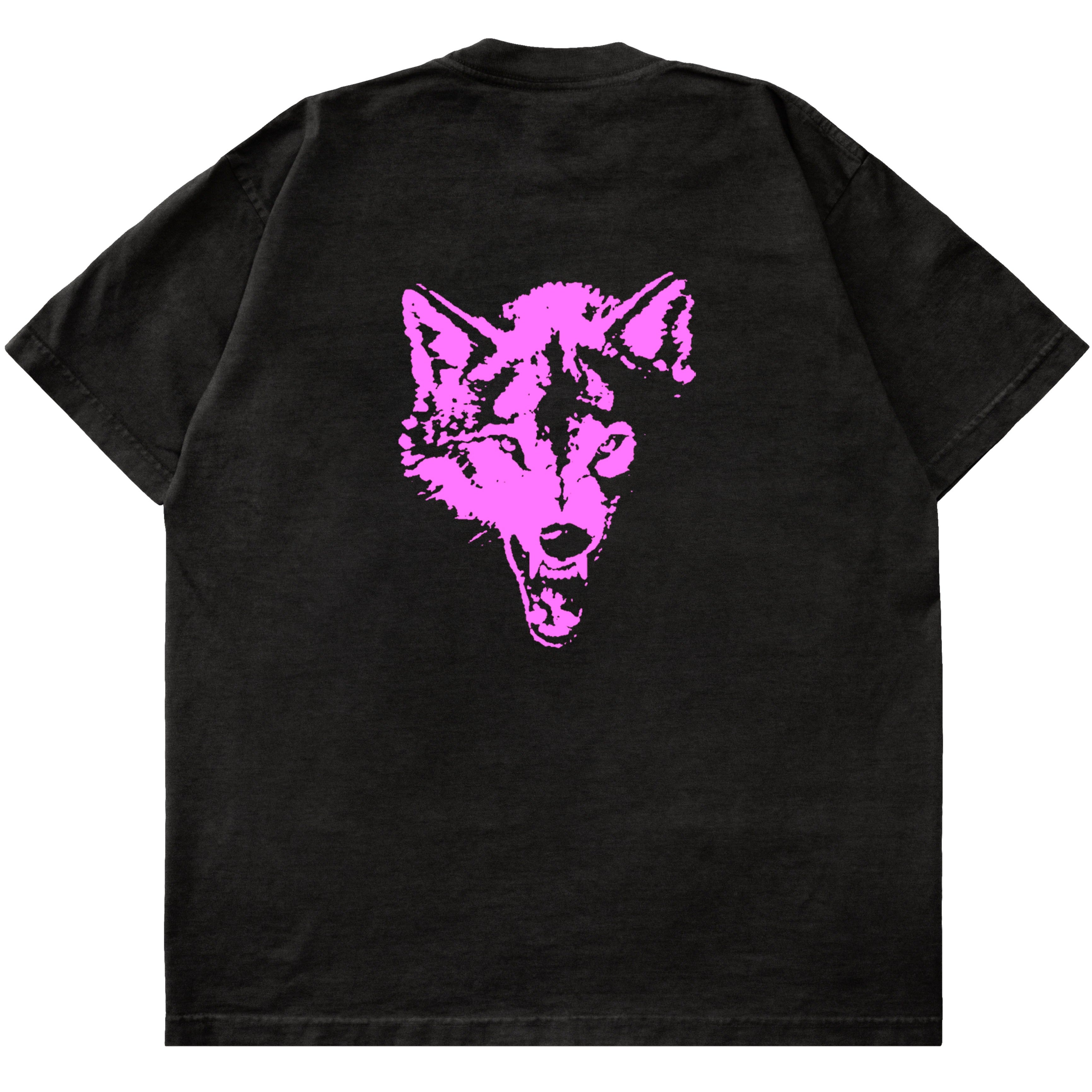 OVERSIZED "CLASSIC" T-SHIRT - BLACK / PINK