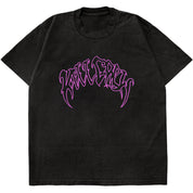 OVERSIZED "CLASSIC" T-SHIRT - BLACK / PINK