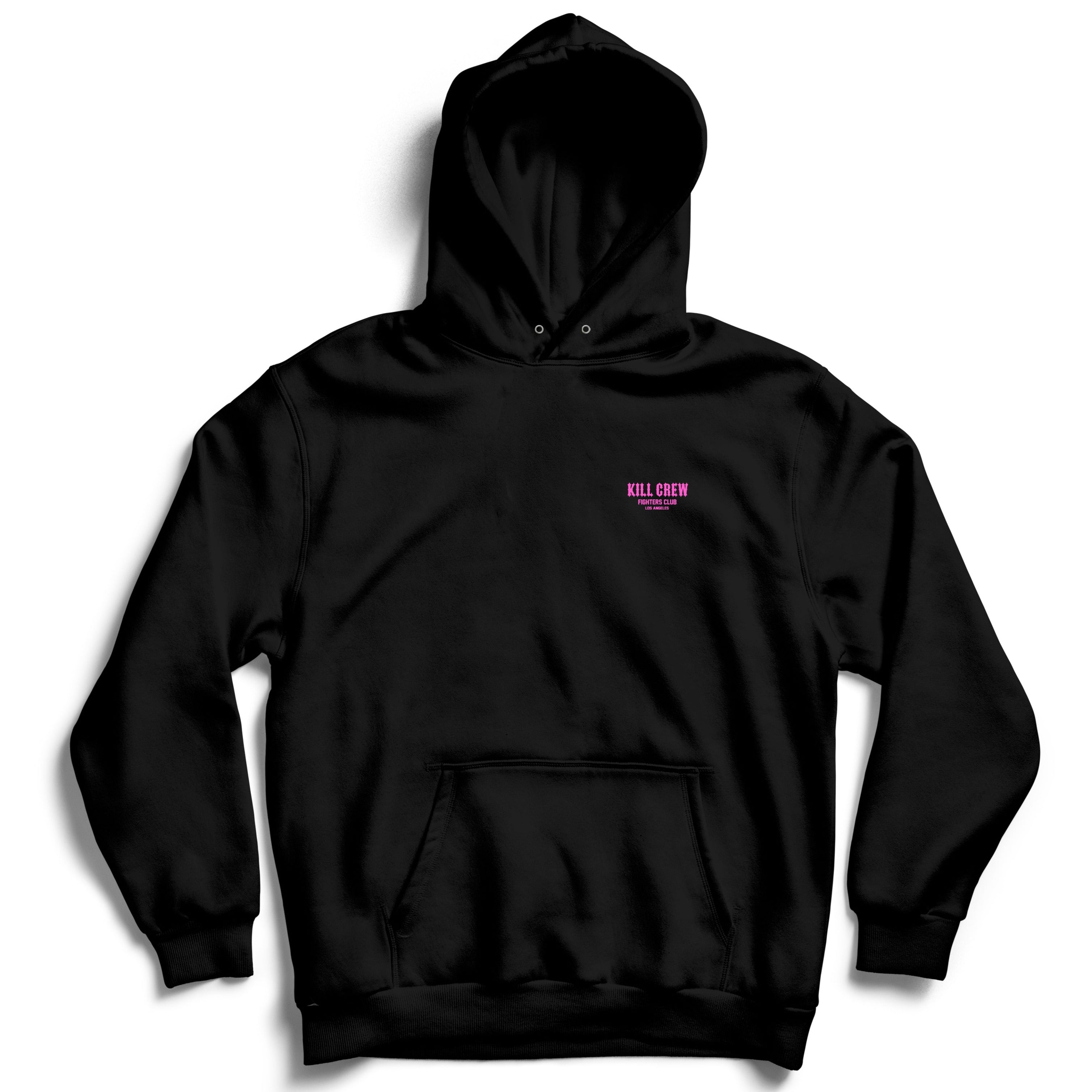 OVERSIZED LUX THRIVE UNDER PRESSURE HOODIE - BLACK / PINK