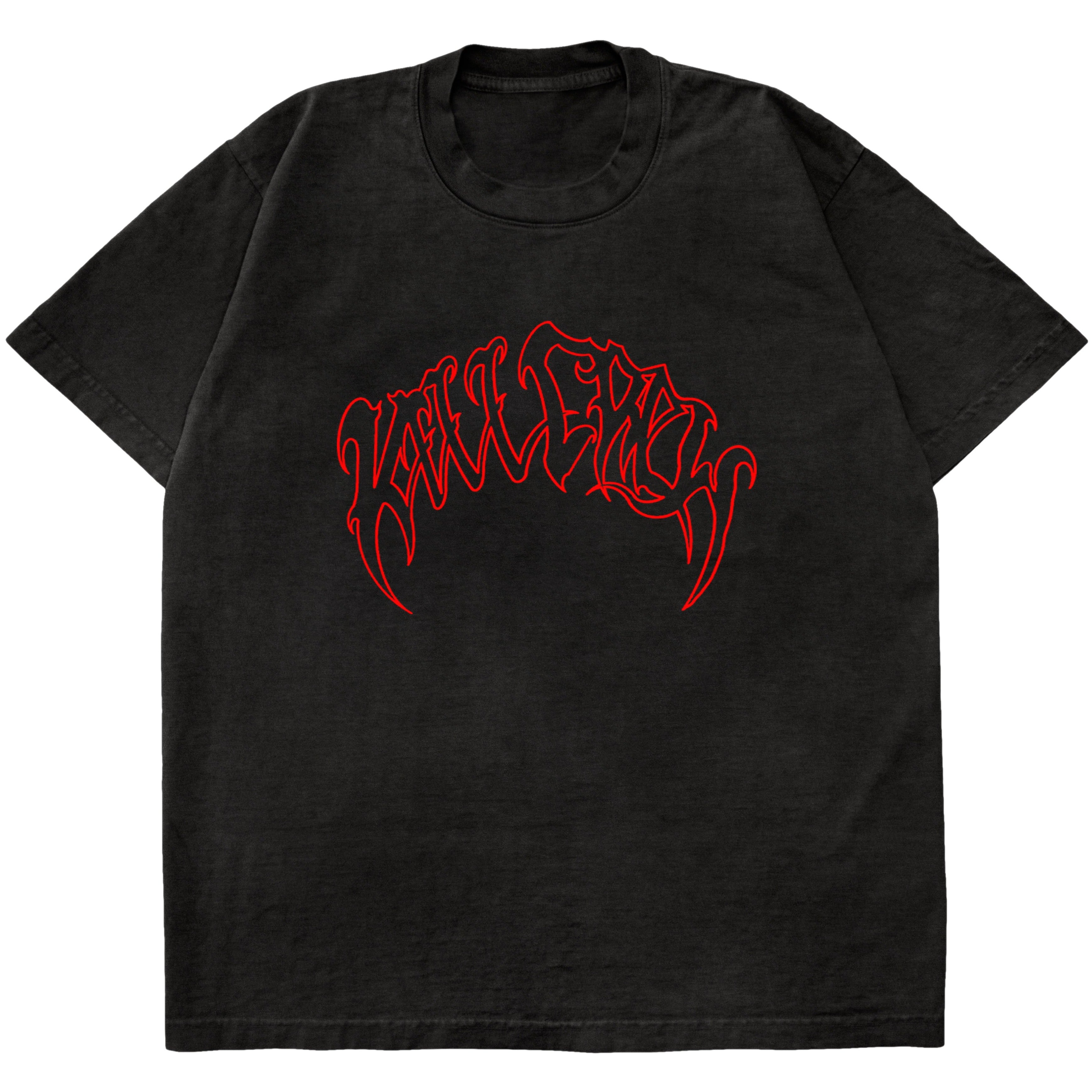 OVERSIZED "CLASSIC" T-SHIRT - BLACK / RED