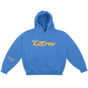 OVERSIZED LUX "SCRIPT" HOODIE - BLUE / GOLD