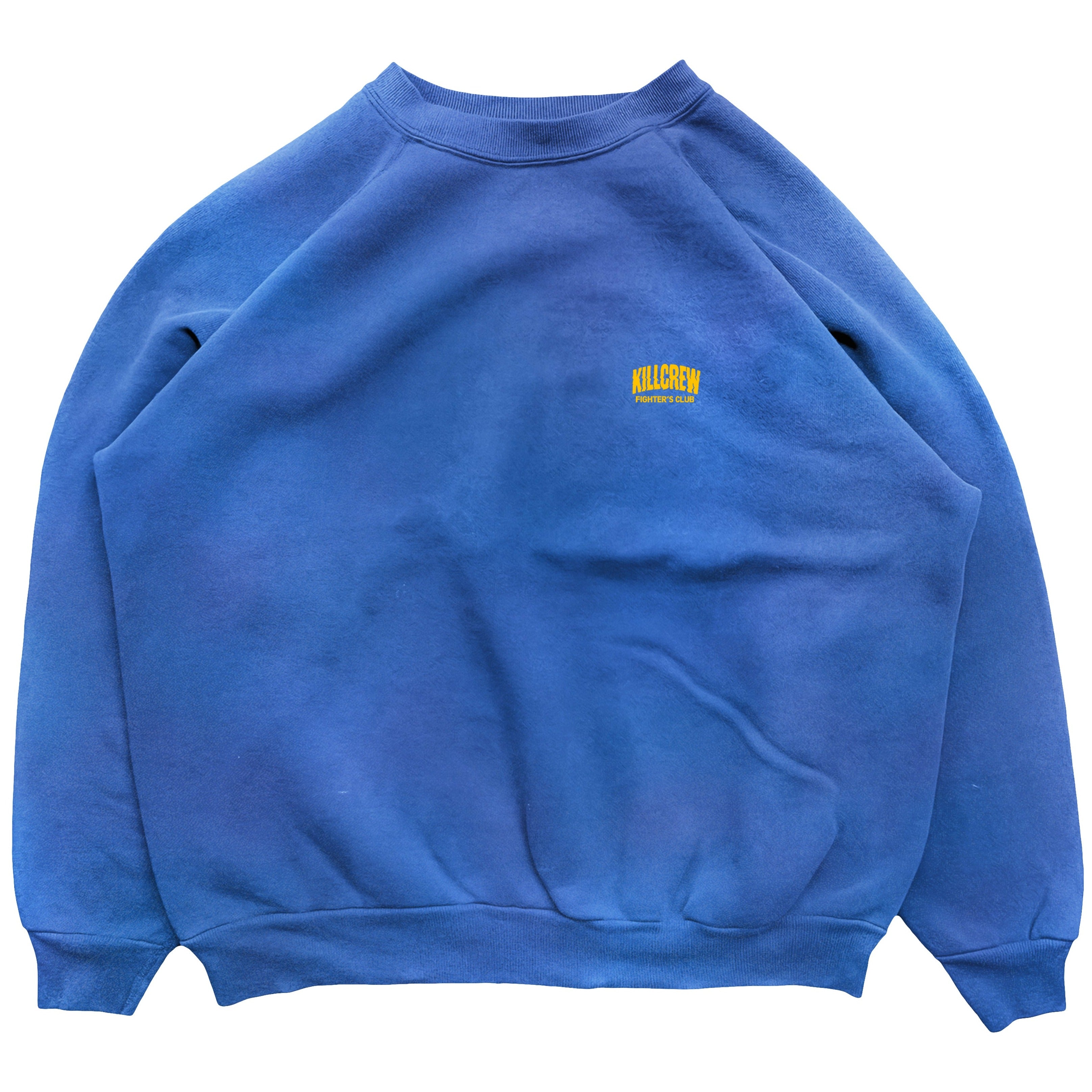 OVERSIZED LUX RIGOROUS TRAINING CREW NECK - BLUE / GOLD