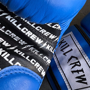 LACE UP BOXING GLOVES - BLUE