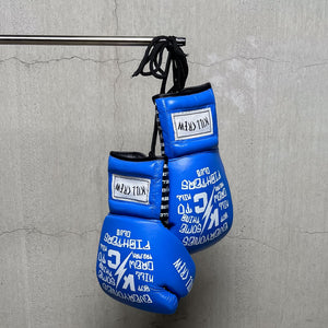 LACE UP BOXING GLOVES - BLUE