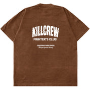 OVERSIZED RIGOROUS TRAINING T-SHIRT - BROWN / WHITE