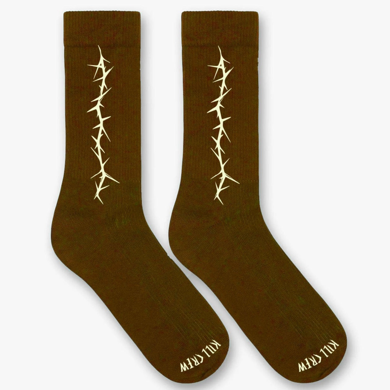 BARBWIRE HIGH SOCKS - BROWN