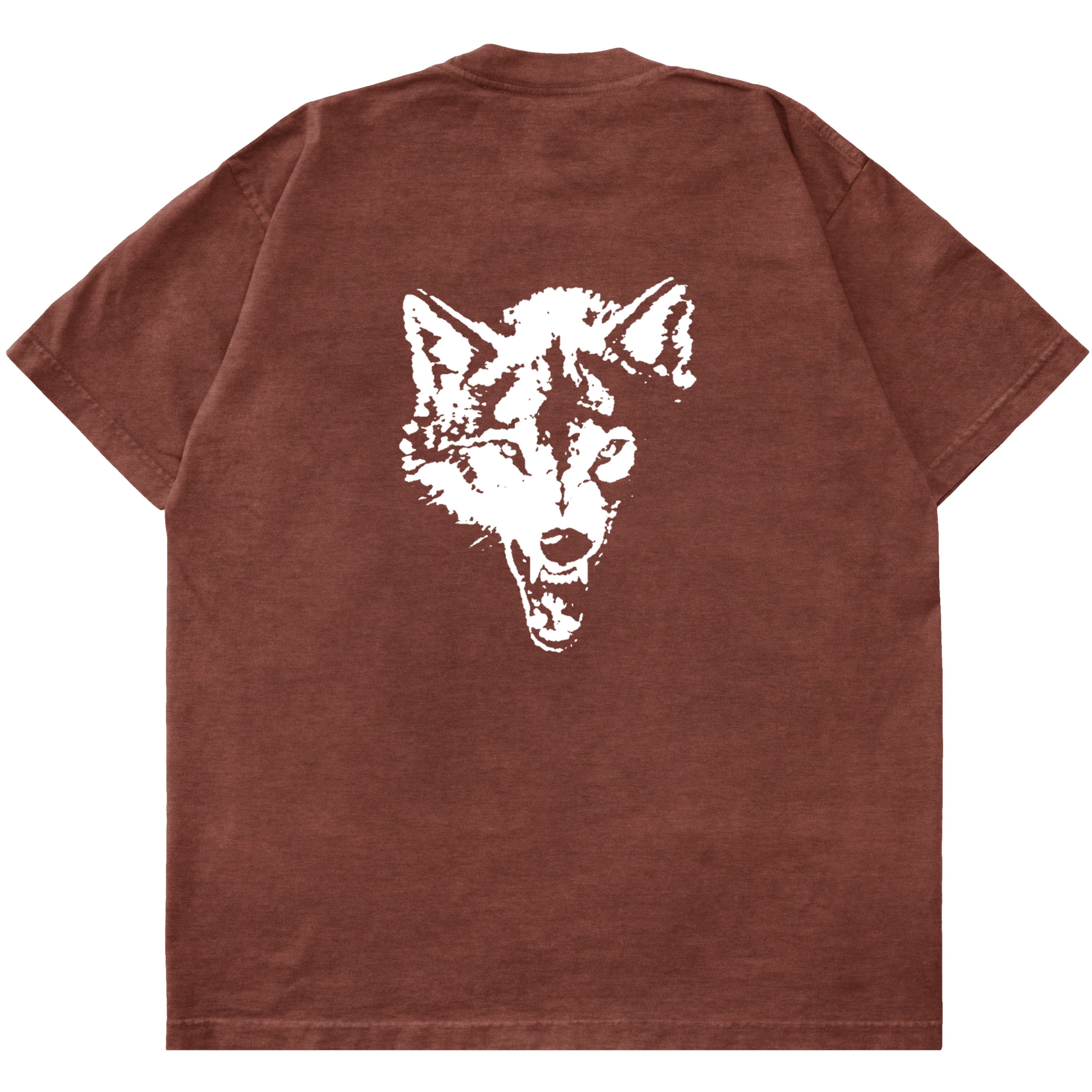 OVERSIZED "CLASSIC" T-SHIRT - BROWN / WHITE