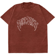 OVERSIZED "CLASSIC" T-SHIRT - BROWN / WHITE