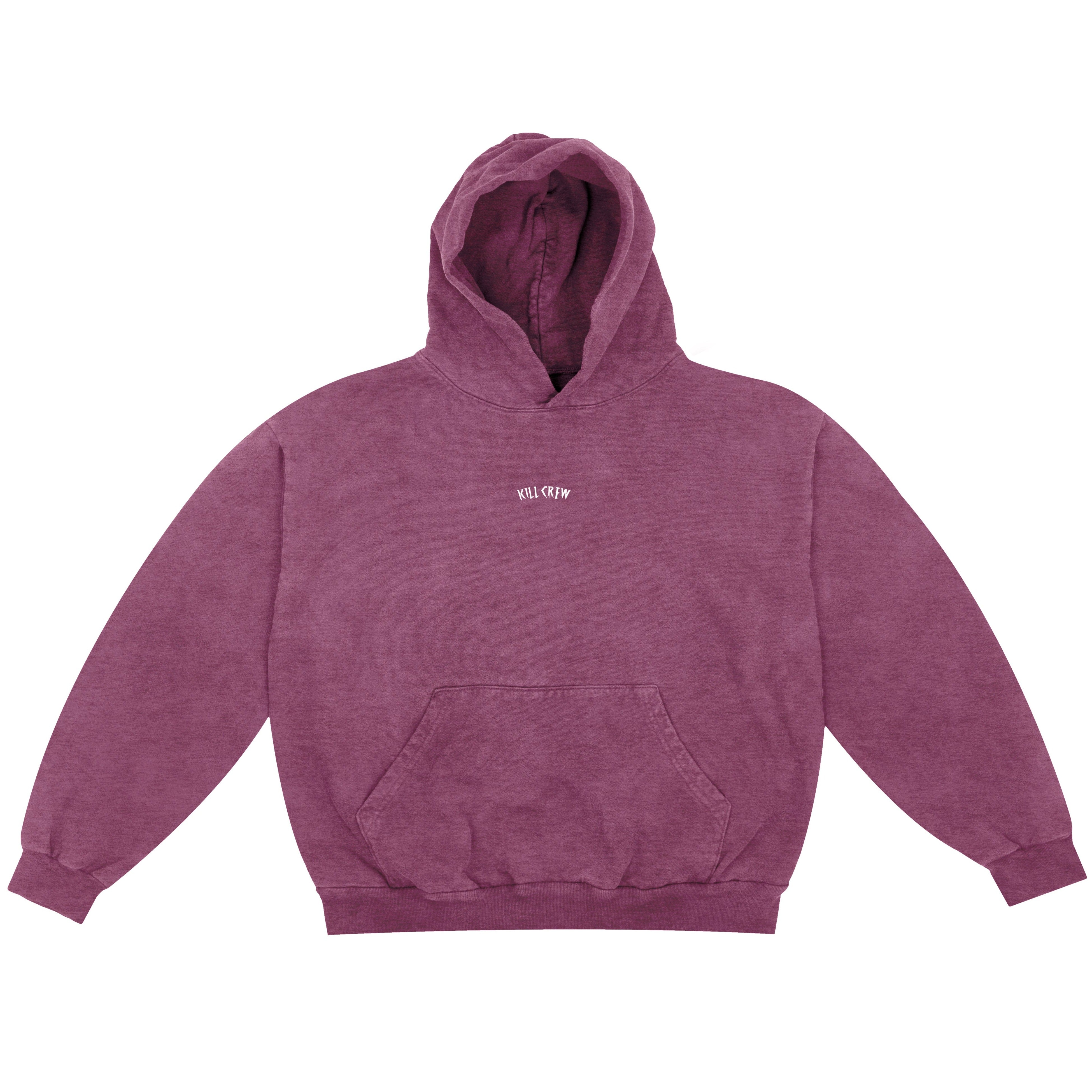 OVERSIZED LUX "SIMPLE" HOODIE - BURGANDY