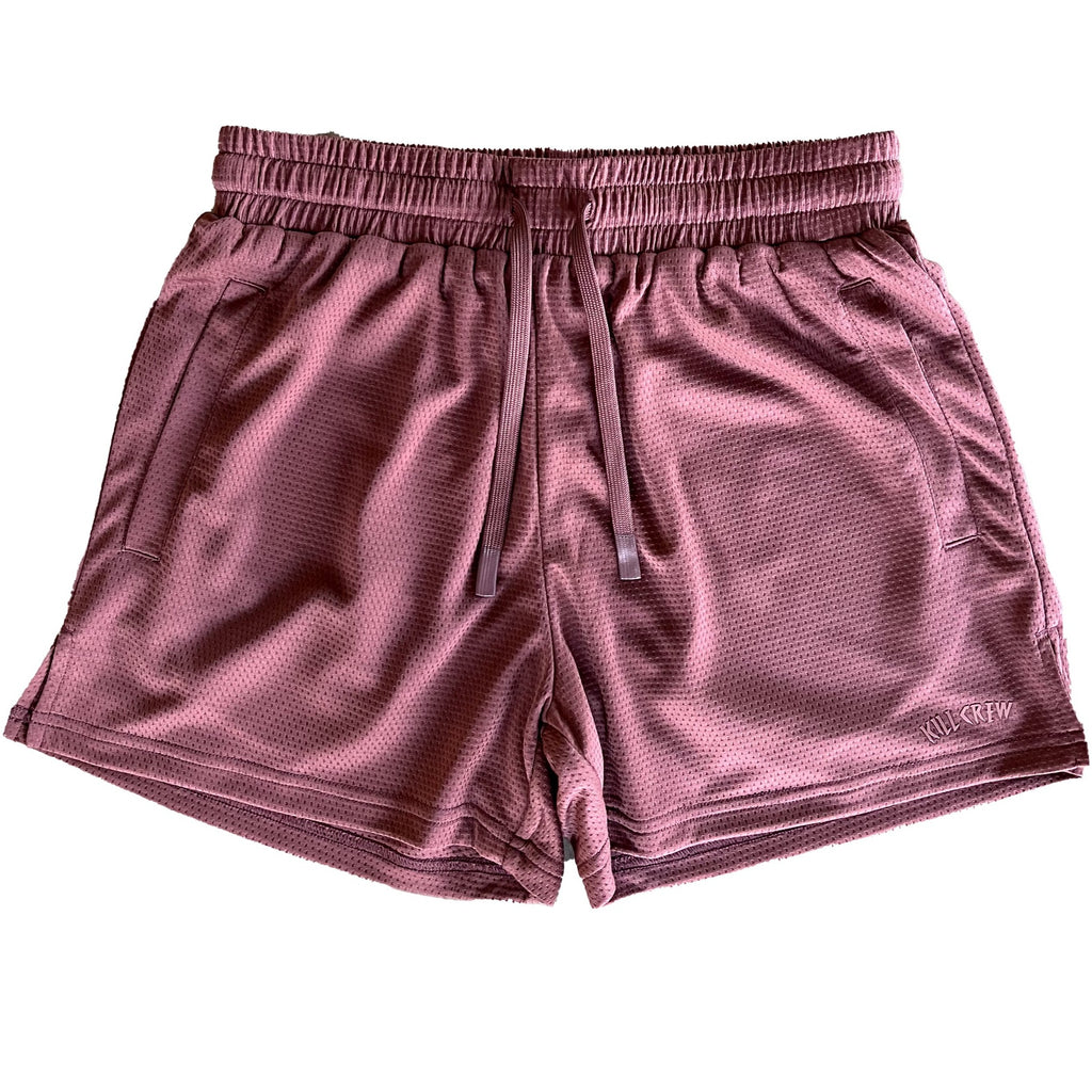 SIMPLE MUAY THAI SHORTS (MID THIGH CUT) - MAROON - Kill Crew